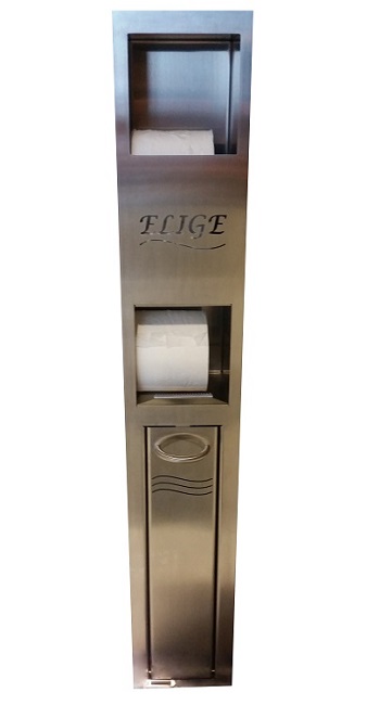 Combiné distributeur de papier WC et support à balai