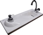 Design n°3 (forme interne en pente), dim. 60x25cm