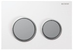MECANIQUE boutons ronds : blanc / chromé mat