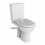 Mit Allia Prima 6 Rimfree WC-Set, horizont. Ab.