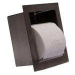 Recessed toilet paper holder for Wall-hung toilets