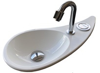 Unique design ("Free Flush"), dim. 61x27cm