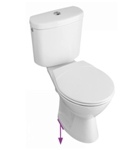 With Gustavsberg standard WC pack, vertical outlet